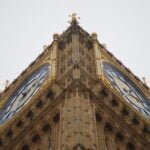 Sharp view to the Elizabeth Tower in London